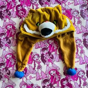 UK university of Kentucky wildcat head novelty plush hat winter football plush